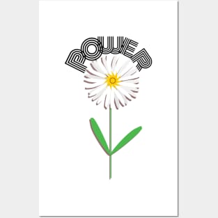 Daisies and bees, Flower Power! Posters and Art